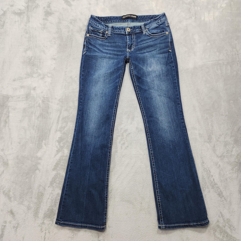 Express Jeans Womens 6R Blue Stella Low Rise Slim Bootcut Stretch Denim Casual